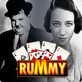 Oliver Hardy and Flora Robson play rummy
