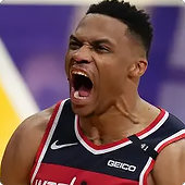 Russell Westbrook playing for the Wizards