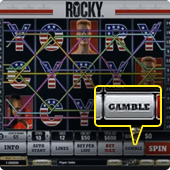 Rocky slot gamble feature
