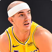 Alex Caruso playing for the Lakers