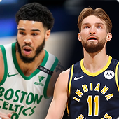 Jayson Tatum and Domantas Sabonis