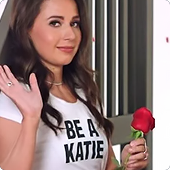 Katie Thurston Wearing a Be A Katie Tshirt