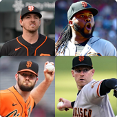 Collage of Kevin Gausman, Johnny Cueto, Alex Wood, and Anthony Desclafani
