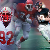 Collage of Reggie White, Jim Kelly, and Herschel Walker