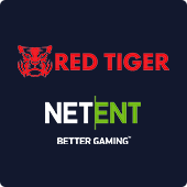 NetEnt and Red Tiger Gaming logos
