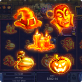 Golden symbols in the Halloween Treasures slot