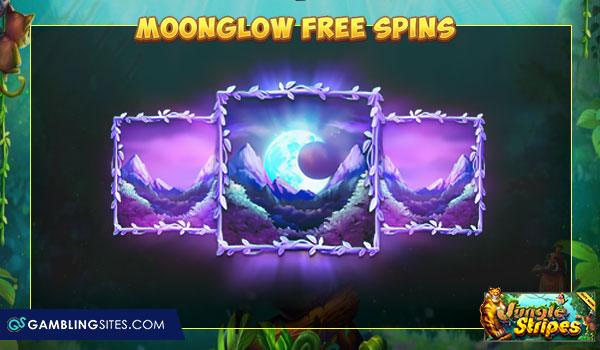 Jungle Stripes’ Moonglow free spins feature.