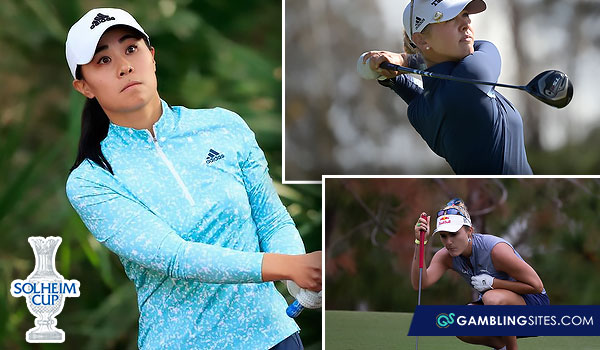 Collage of Danielle Kang, Lexi Thompson, and Jessica Korda