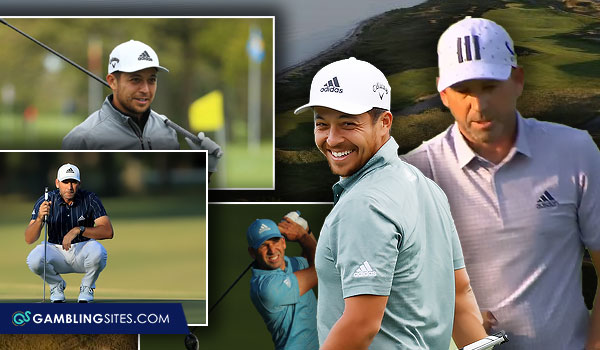 Montage of Sergio Garcia and Xander Schauffele