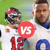 Tom Brady and Aaron Donald