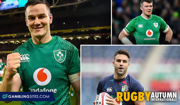 Jonathan Sexton, Conor Murray, and Peter O'Mahony