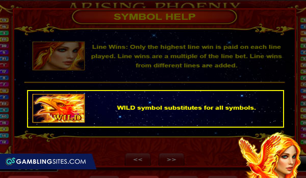 Wild symbol on AMATIC’s Arising Phoenix slot