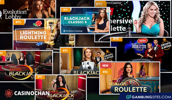 We found more than 115 different options for blackjack and 60+ roulette variants during our review of Casino Chan.