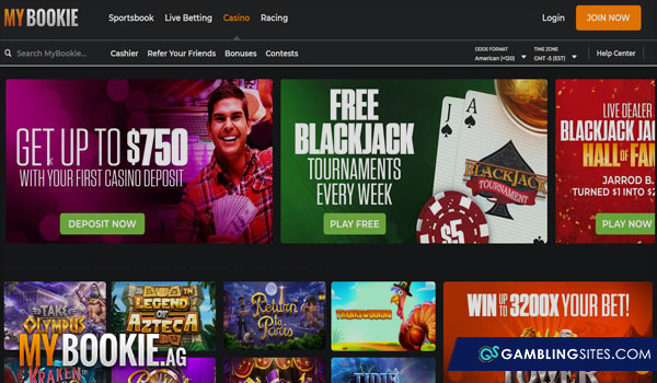 The online casino at MyBookie.