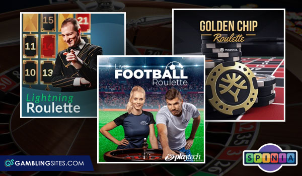 Spinia also has a few unique roulette options, like football roulette, golden chip roulette, and lightning roulette. The rules for these variants are the same, but they have additional elements like random multipliers.