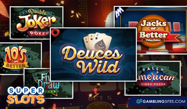 Super Slots video poker machines