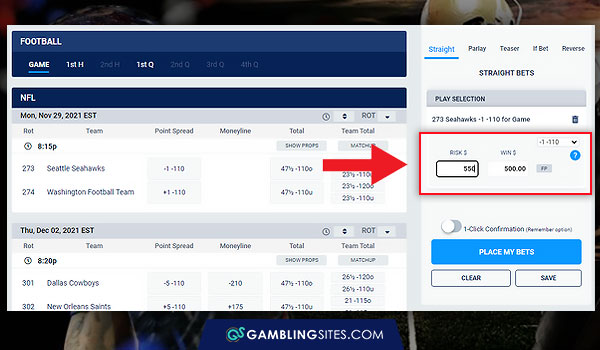 How to add a wager to the bet slip at BetUS.