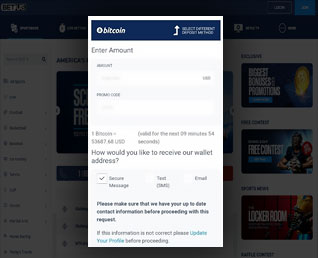 BetUS sign-up form