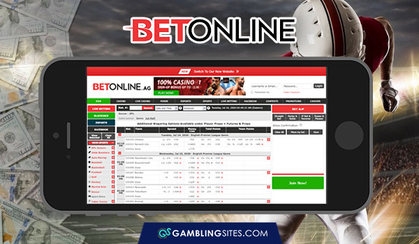 You can find many football betting contests on the BetOnline.ag app.