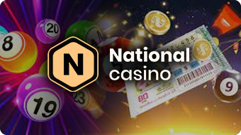 Keno Numbered Balls, National Casino Logo