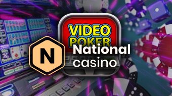 Video Poker Machine, Video Poker Logo, National Casino Logo