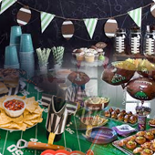 Super Bowl party decorations
