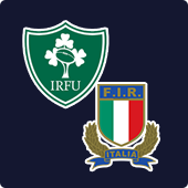 Ireland and Italy rugby crests