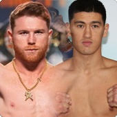 Canelo and Bivol collage