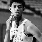 Kareem Abdul-Jabbar wearing UCLA uniform