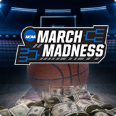 March Madness betting graphic
