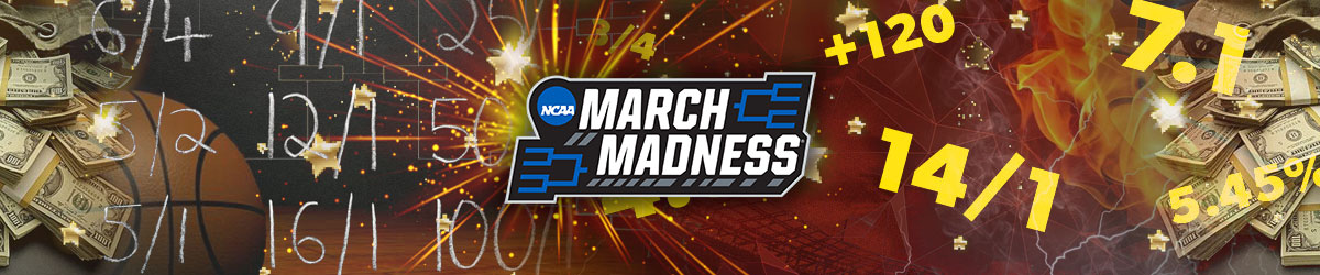 March Madness Bets, Basketball Banner With Money