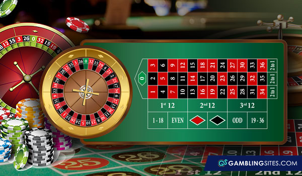 Roulette table with number boards