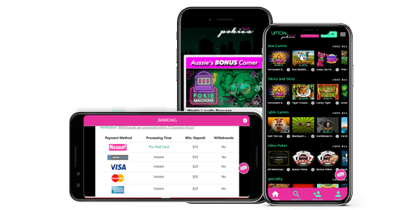Uptown Pokies Casino on Mobile Device