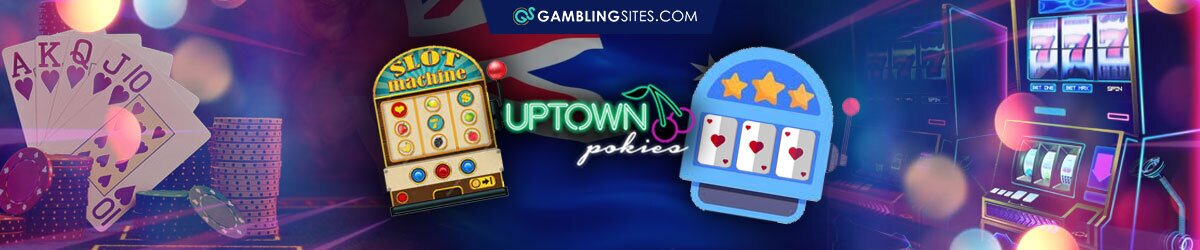 Uptown Pokies Logo, Slot Machine Icon