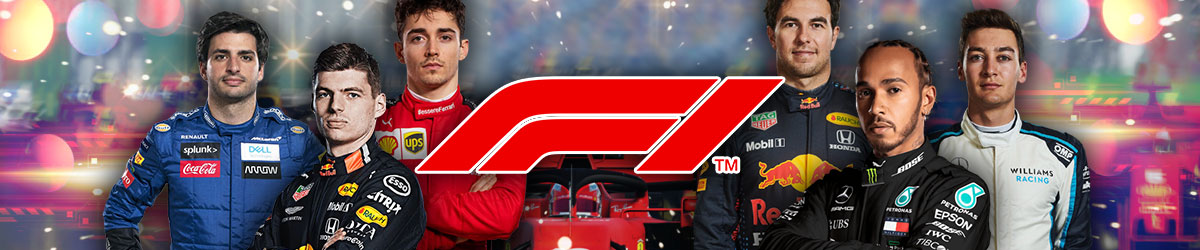Formula 1 logo, 6 F1 drivers