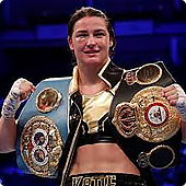 Katie Taylor with unified titles
