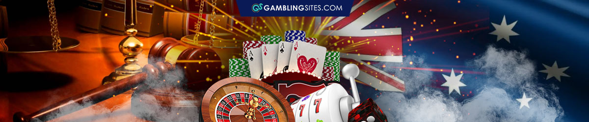 Judge's Mallet, Australian Flag, Roulette Wheel, Casino Poker Cards