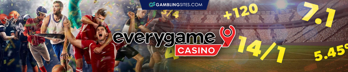 Sports Mashup of Different Athletes, EveryGame Casino Logo