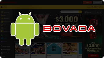 Bovada Logo With Android Logo Next to It