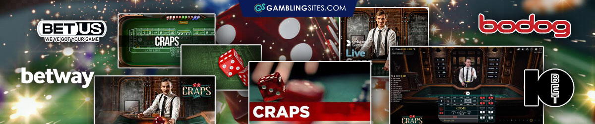 Betway, BetUS, Bodog, 10Bet, Collage of Different Craps Games