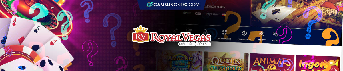 Royal Vegas Casino Logo, Slots and Roulette Background
