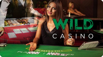 Live Dealer Baccarat With Wild Casino Logo