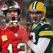 Collage of Tom Brady and Aaron Rodgers