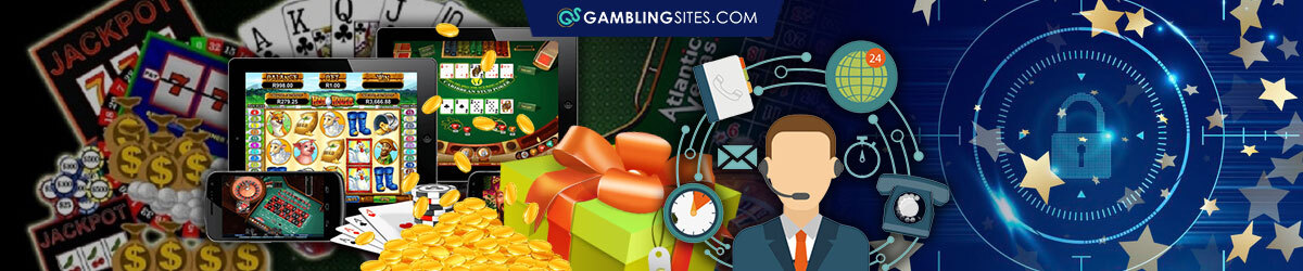Casino Bonuses, Customer Service Support Icon, Security Lock