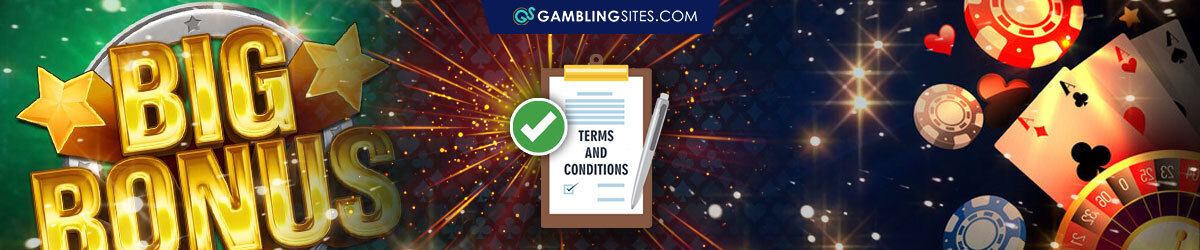 Terms and Conditions on Clipboard, Big Bonus Casino Text, Roulette Wheel