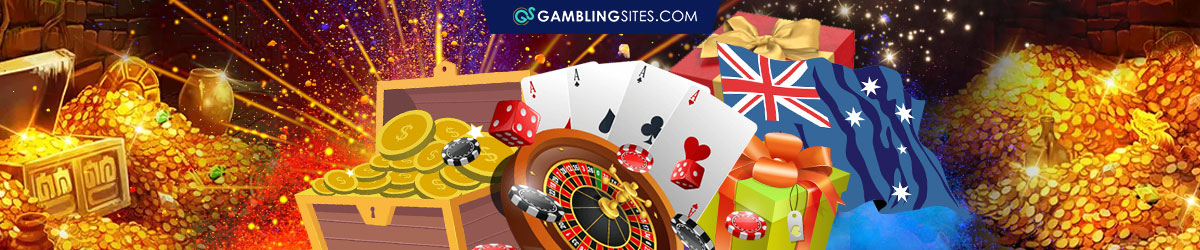 Bonuses on Australian Casino Sites, Gold Coins, Roulette Wheel