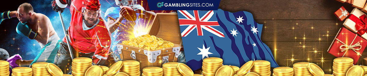 Bonuses on Australian Betting Sites, Australian Flag, Gold Coins