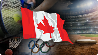 Sports Betting in Canada, Canadian Flag, Tennis, Basketball