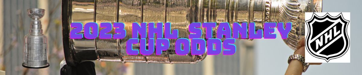 2023 NHL Stanley Cup Odds, Stanley trophy, NHL logo