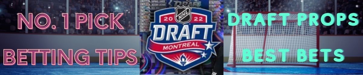 2022 NHL Draft logo, generic hockey rink background
